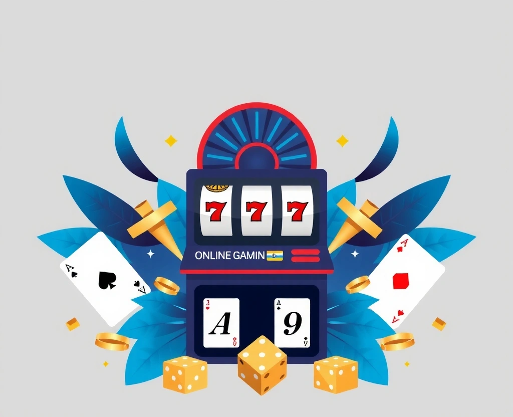 Bandera de Argentina con símbolos de casinos online